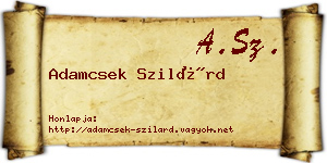 Adamcsek Szilárd névjegykártya